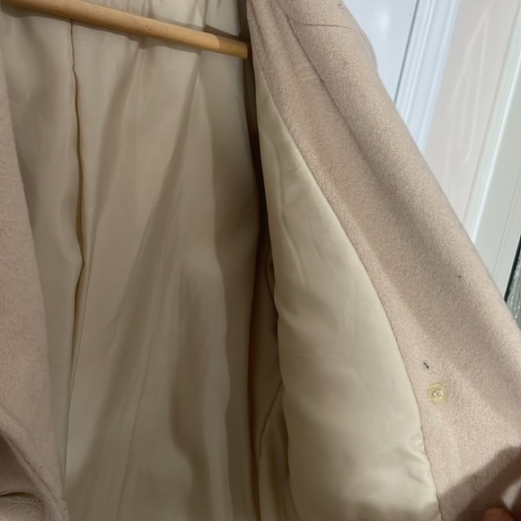 Beige Handmade buttoned wool coat size S - Picture 6 of 13